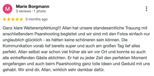 Professionelle Hochzeitsfotograf in der Nähe Berlin 5 Sternen top Bewertung