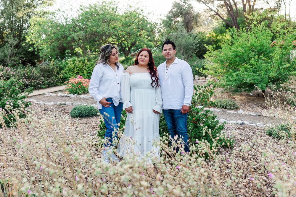Royal High School senior posing at Conejo Valley Botanical Gardens in Ventura County, capturing natural light and joyful outdoor portraits.