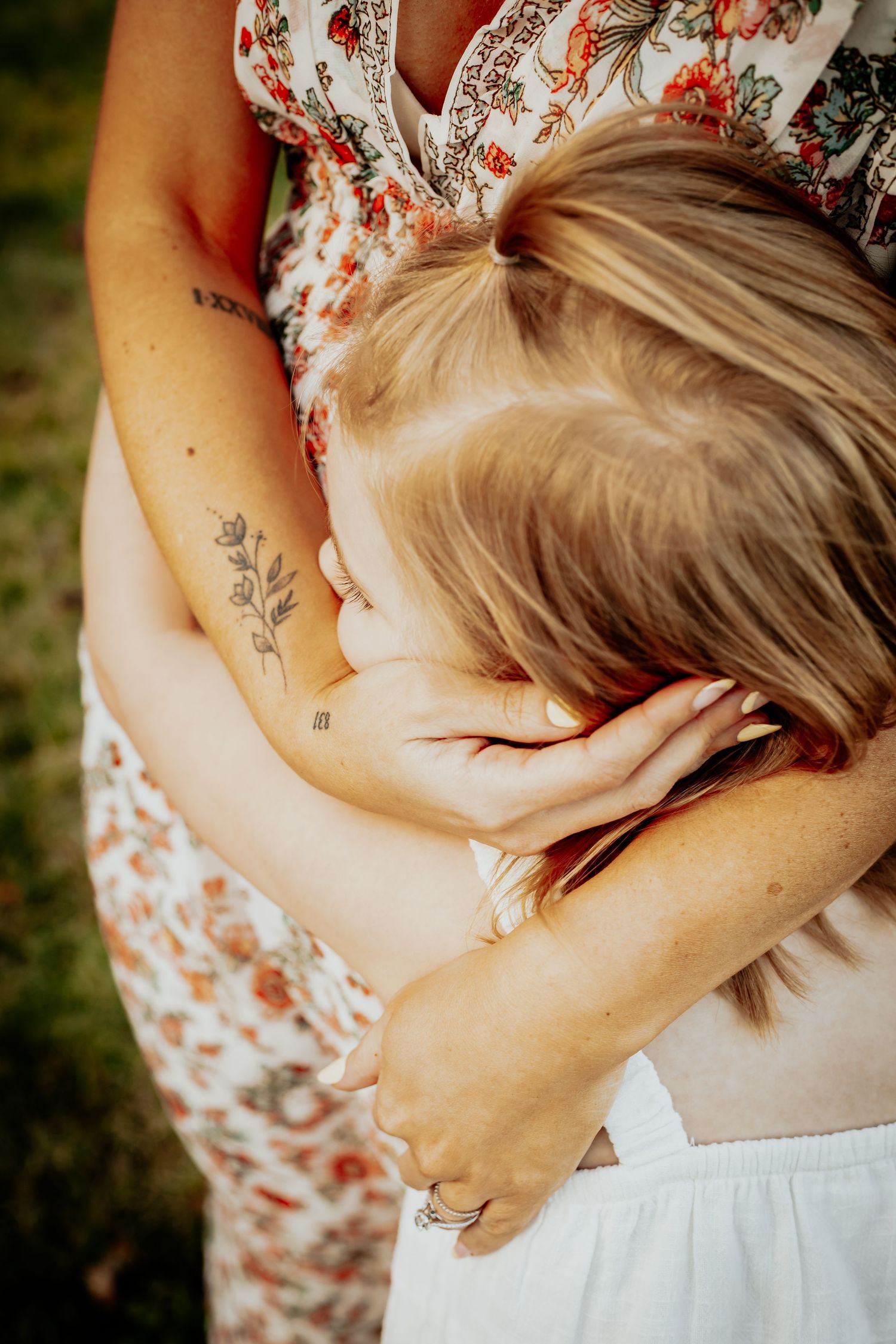 Mother and daughter sharing a hug.