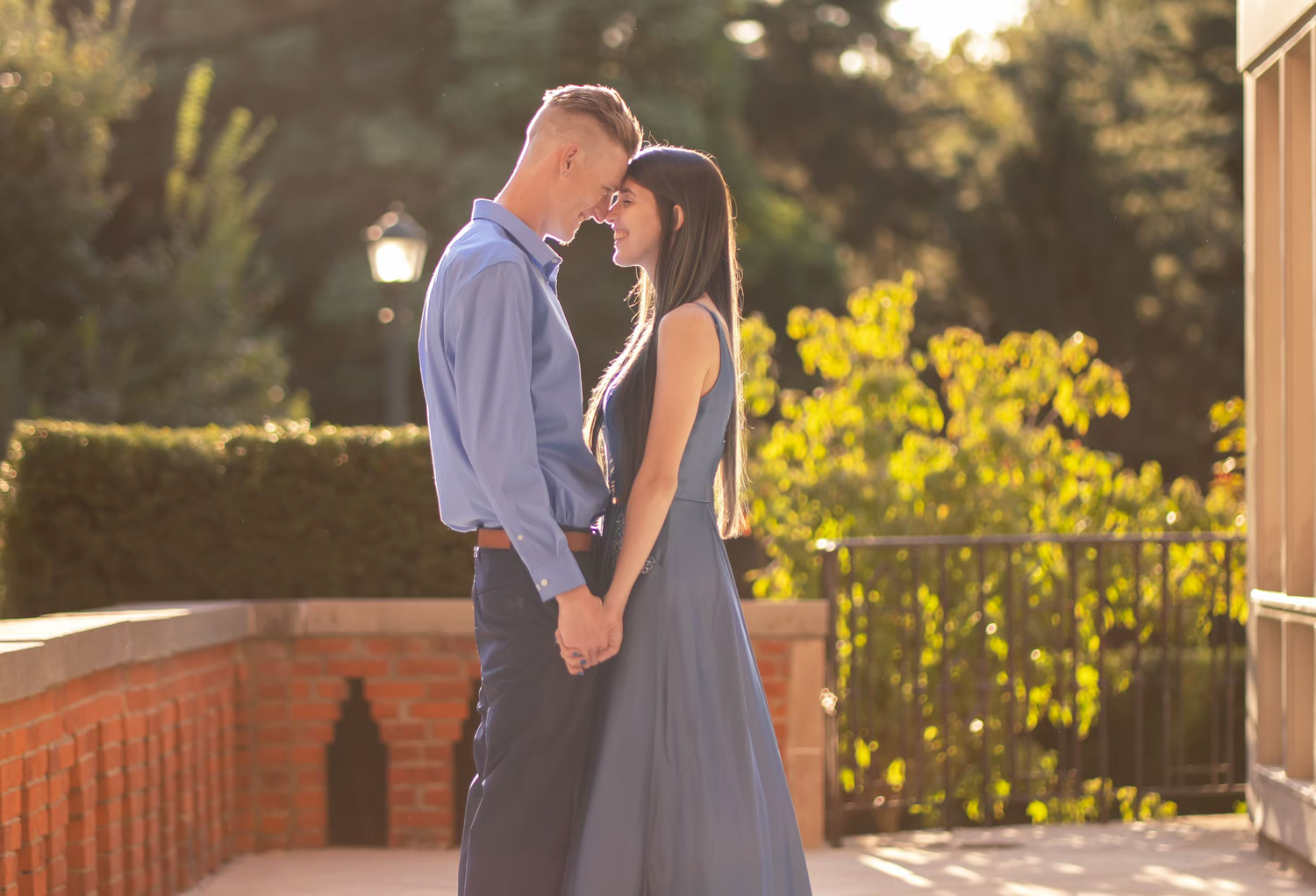 golden hour engagement photo
