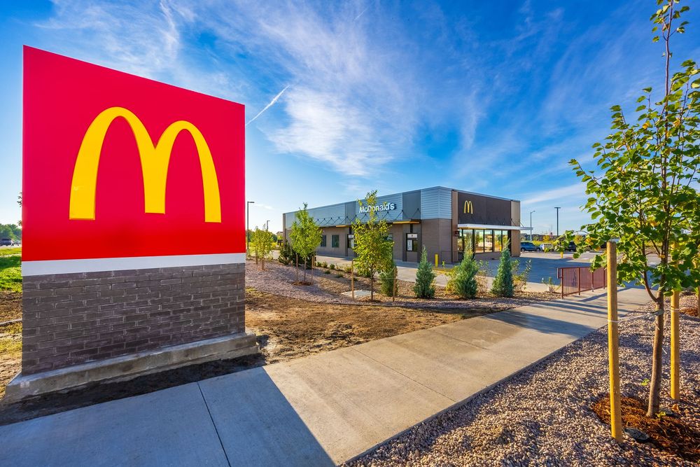 Commercial photography for a new McDonald's restaurant in Longmont Colorado.