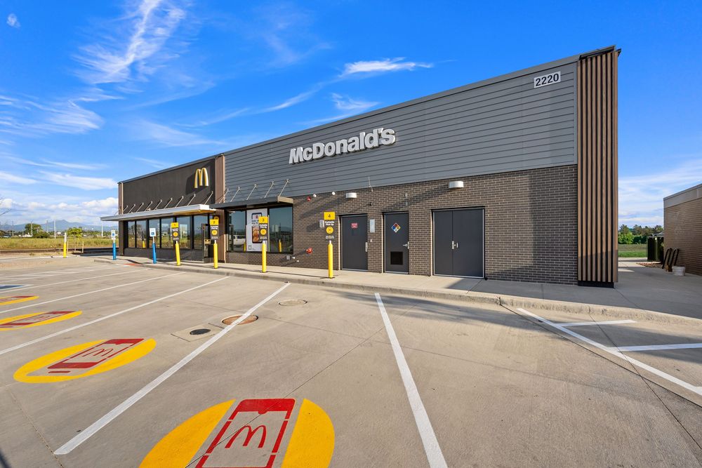Commercial photography for a new McDonald's restaurant in Longmont Colorado.