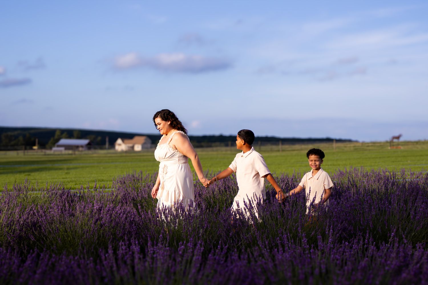 family walking hand in hand