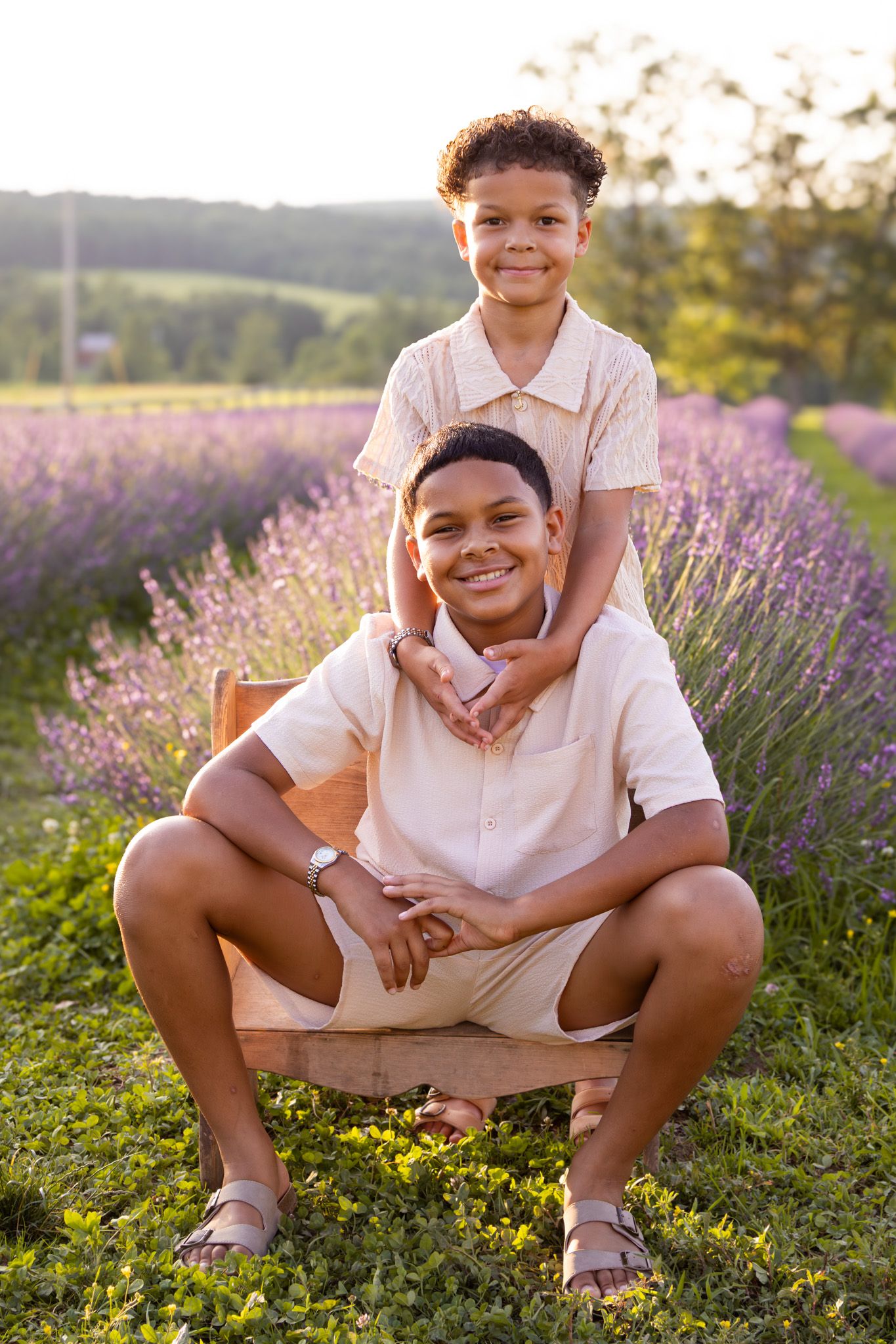 two brothers smiling