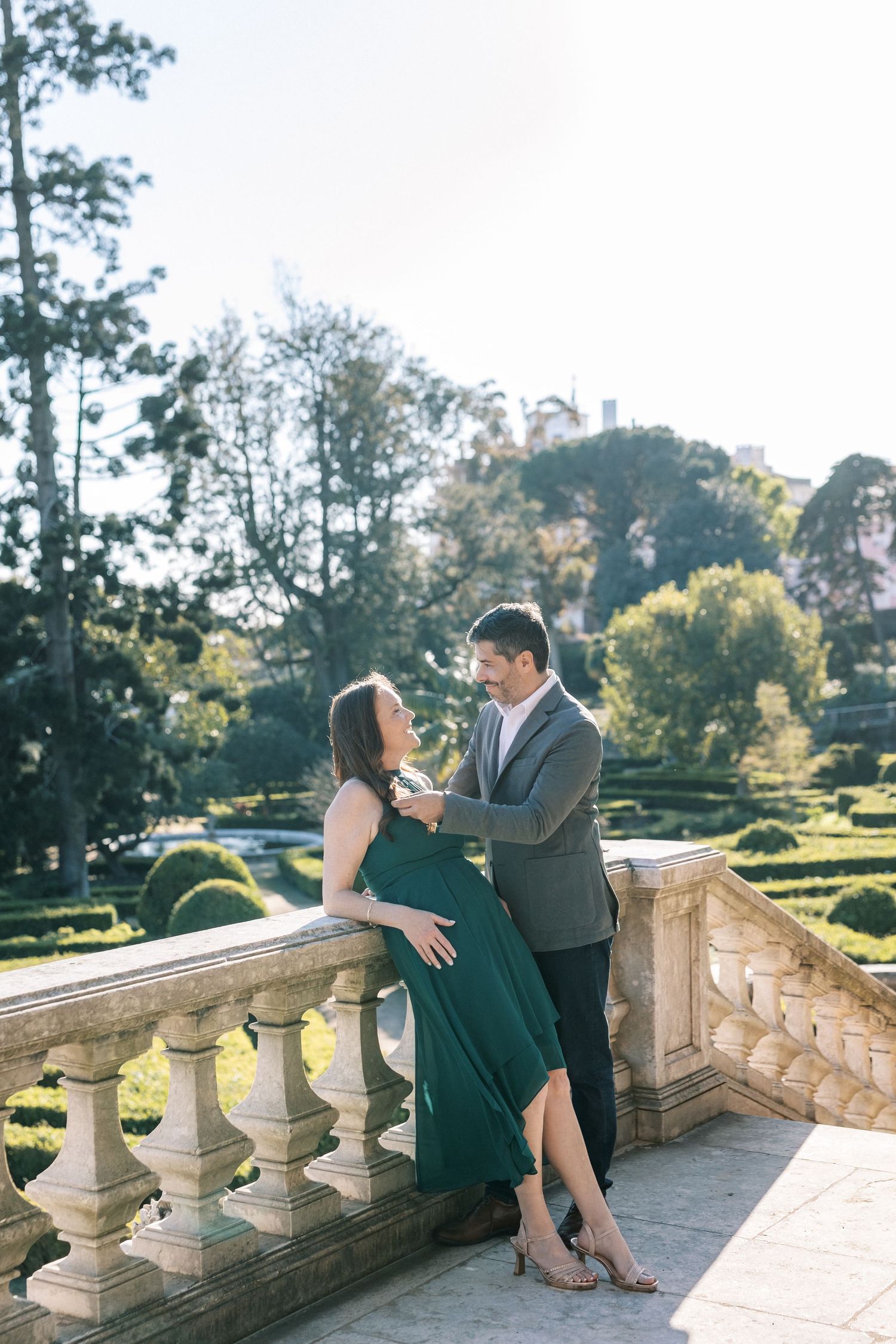 Candid engagement session Vandelli Botanical Garden Lisbon