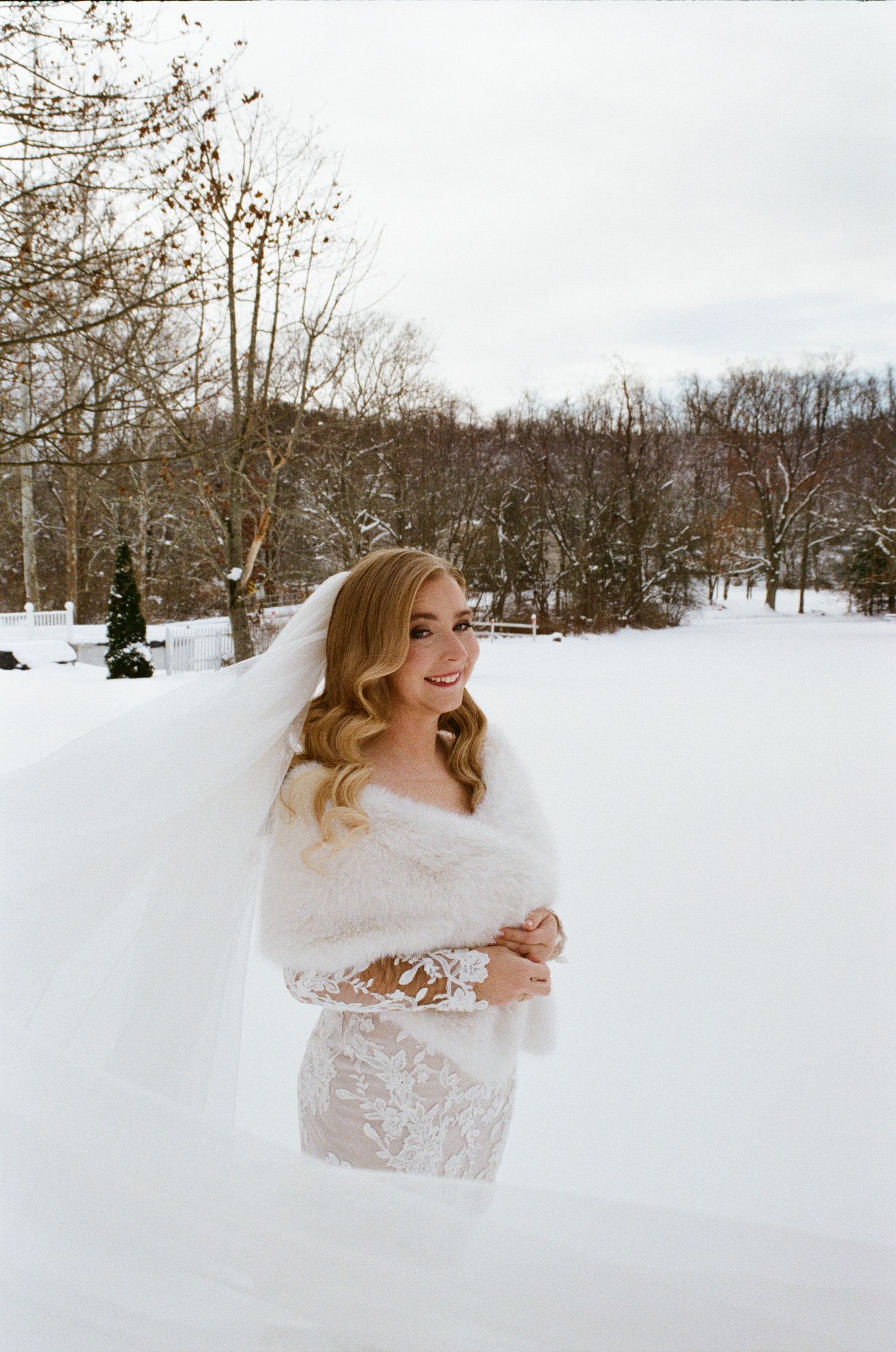 35mm Film Winter Wedding by Megan Bucci Photography