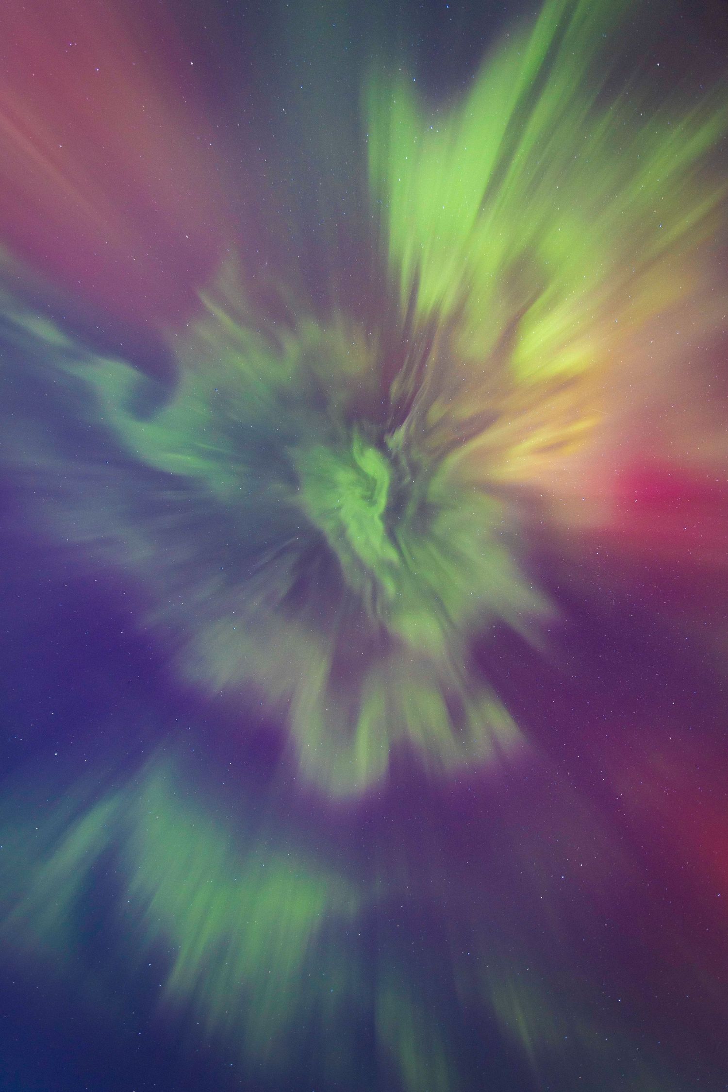 Dragon shape aurora borealis, corona, northern lights