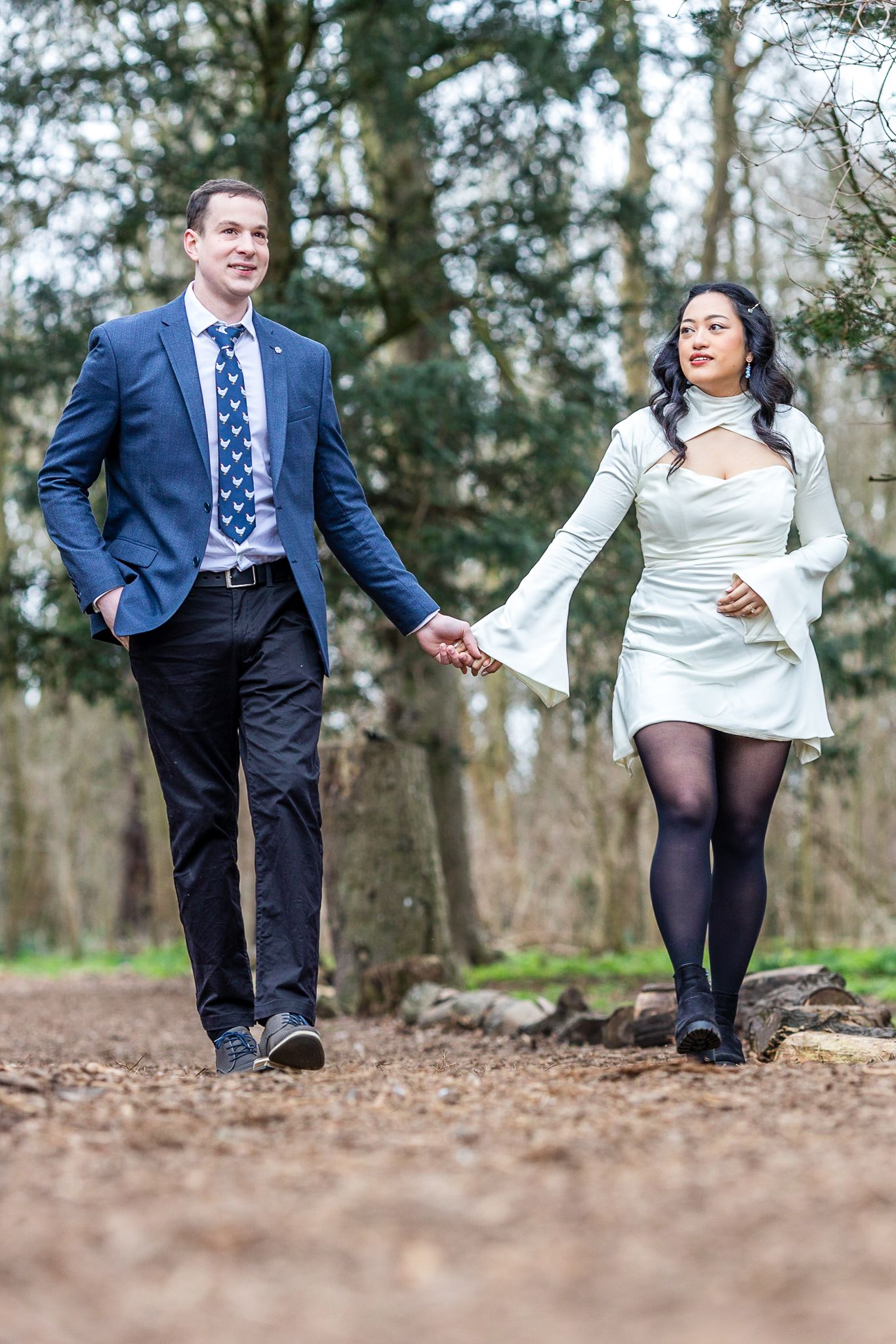 A happy fun couple engagement photography at Danson House Bexley Kent