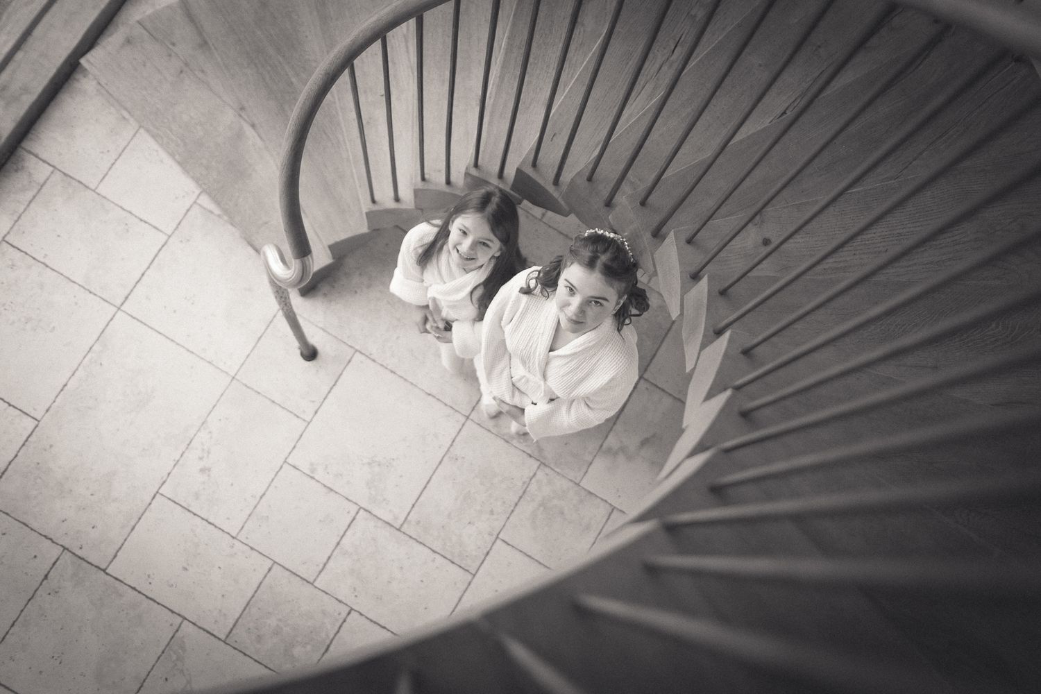 Cooling Castle Barn Bridal Suite stunning staircase before the wedding