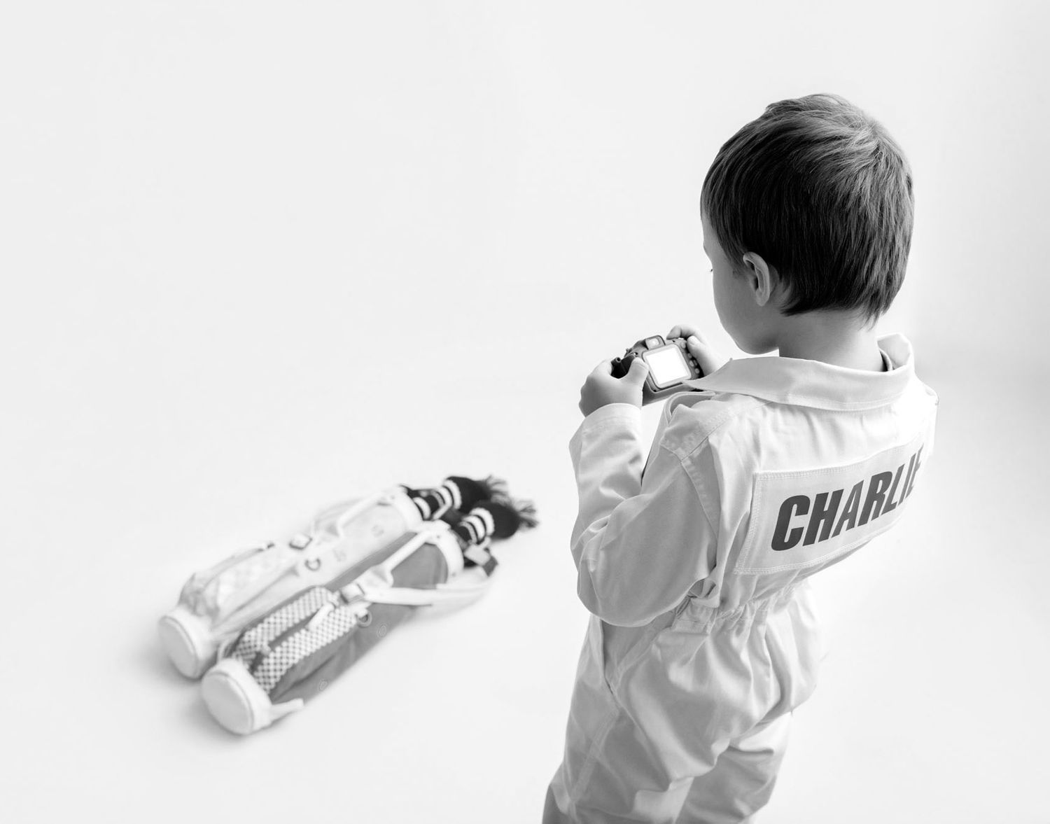 A sequence of photos showing a person in a white martial arts uniform practicing karate moves against a white background.