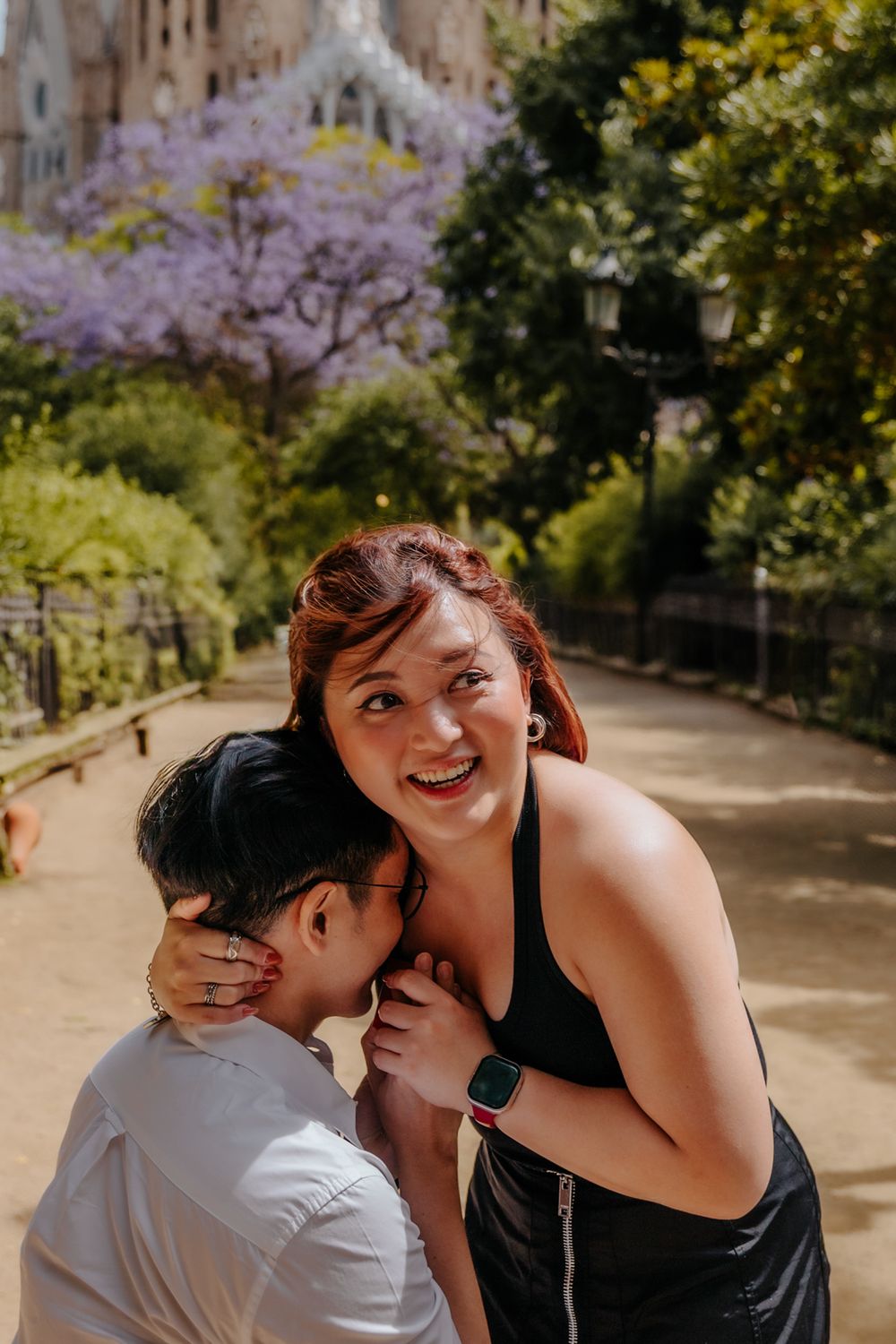 Proposal photoshoot filled with joy and romance.
