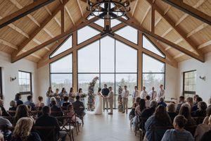 indoor wedding ceremony Cidery at 51 Acres rainy wedding May indoor wedding photography location Moncton wedding photographer destination