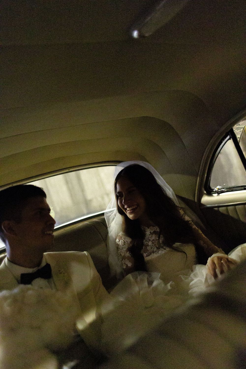 A series of connected images showing people smoking and vaping in a dimly lit car interior.