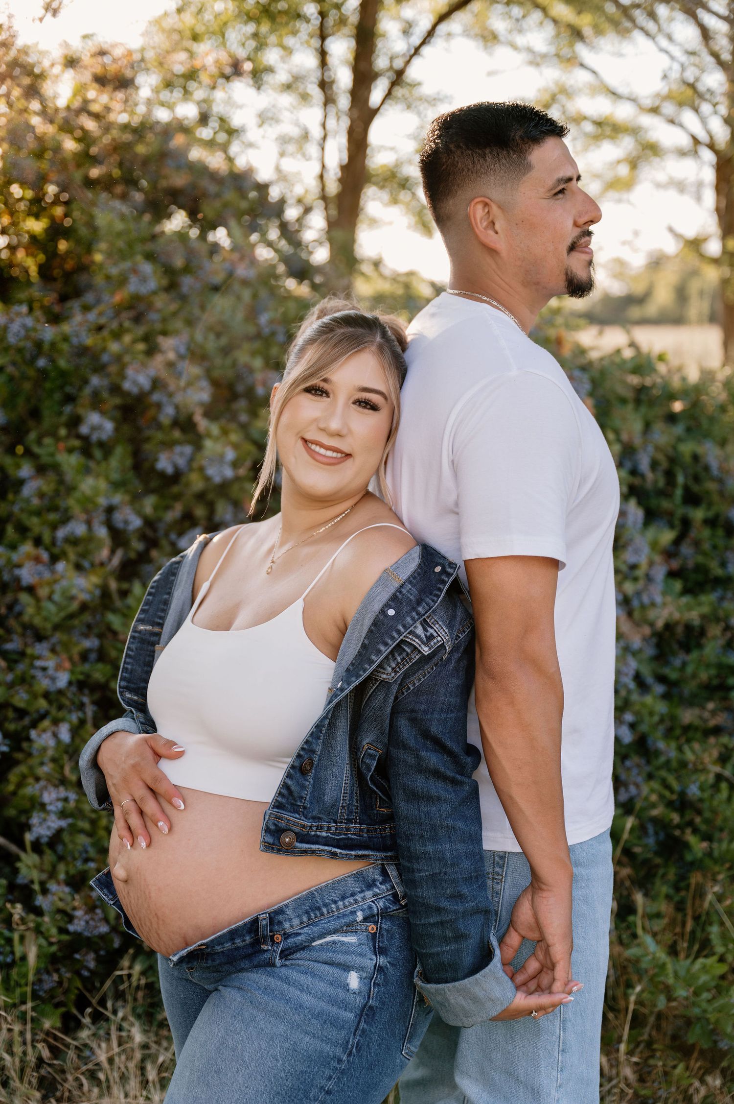 Lavender farm maternity photoshoot