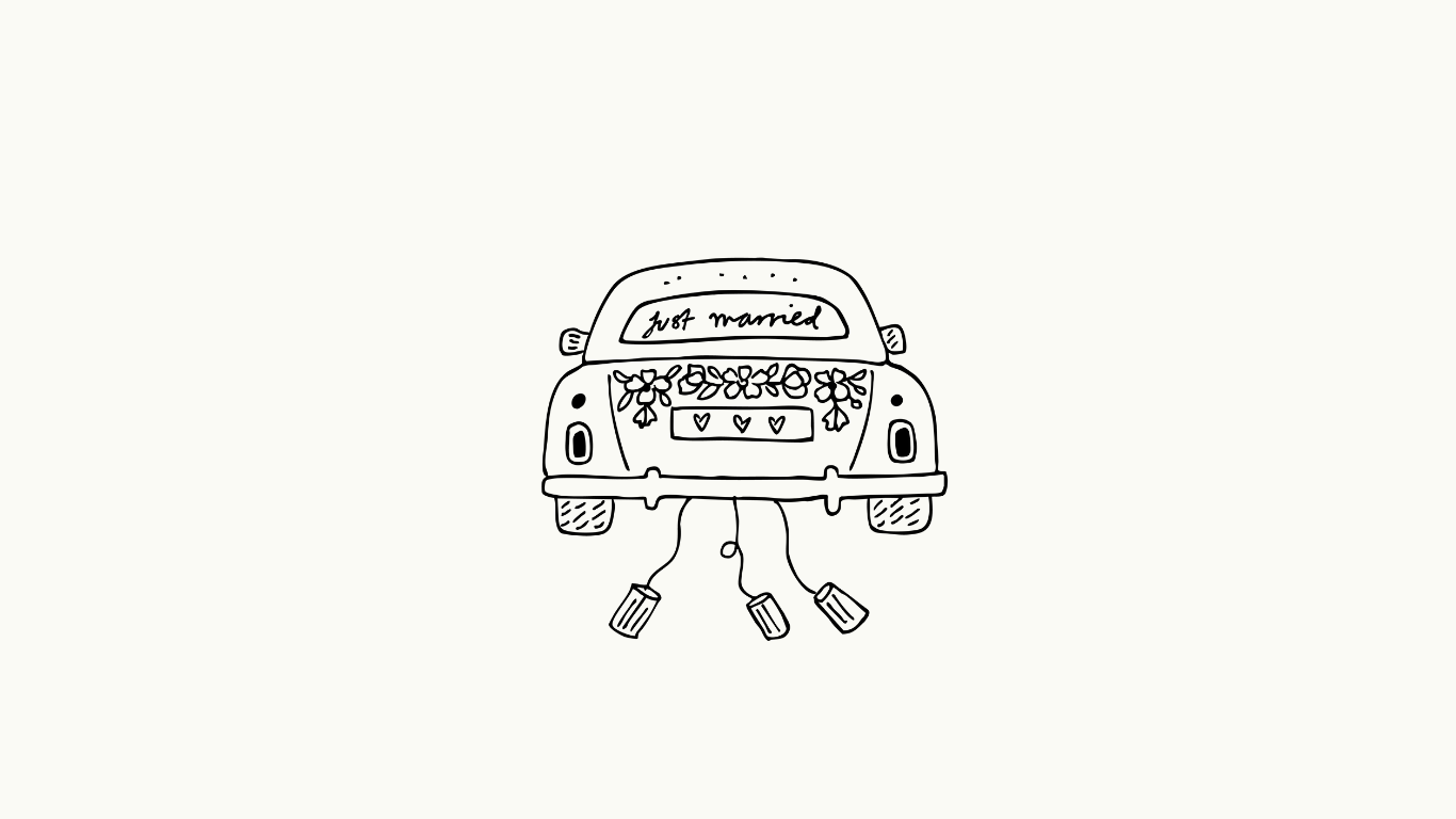 Simple black overhead silhouette drawing of a vintage automobile with detailed retro design elements.