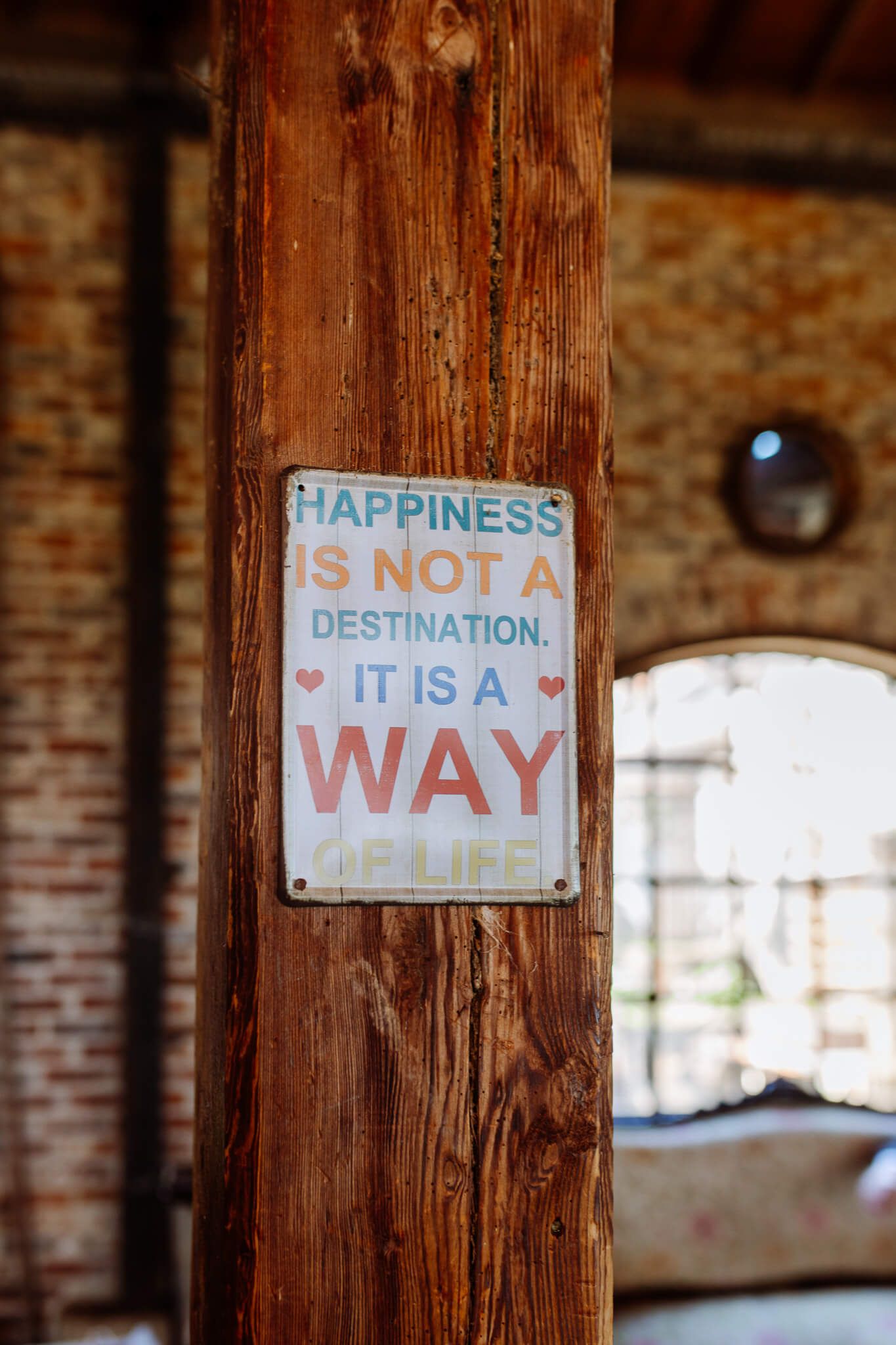 Décoration de salle de mariage "Happiness is not a destination it is a way" Les Bonnes Joies Vexin