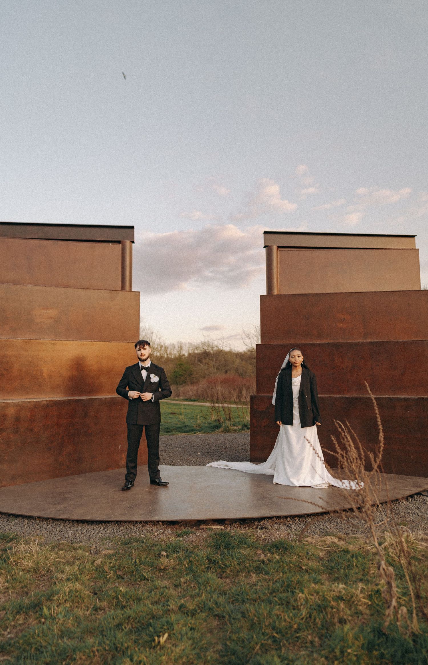 Portrait of Bride & Groom. Editorial wedding