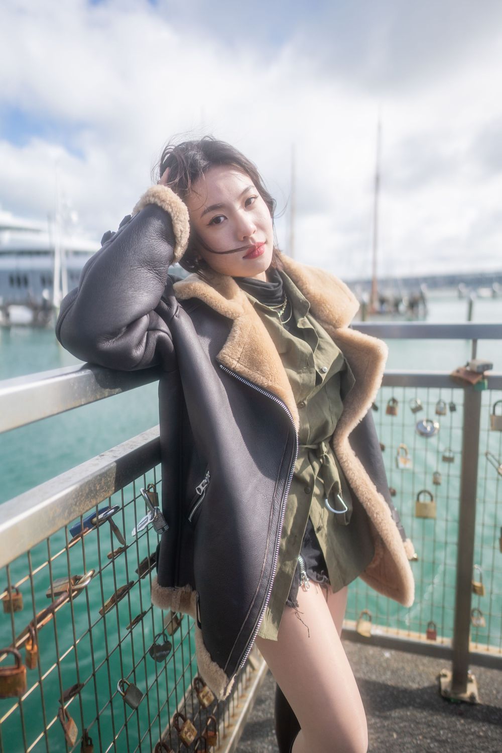 Stylish outdoor personal birthday portrait captured at Silo Park, Auckland by a professional portrait photographer.