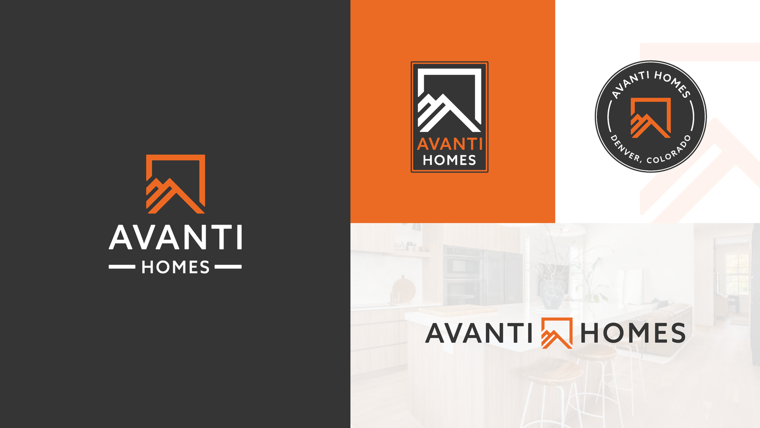 Avanti Custom Homes logo variations.