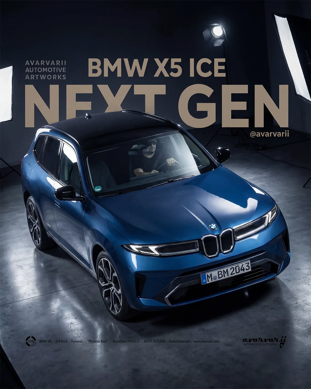 BMW 3 Series sports car in metallic blue color shown from multiple dynamic angles on a winding mountain road.