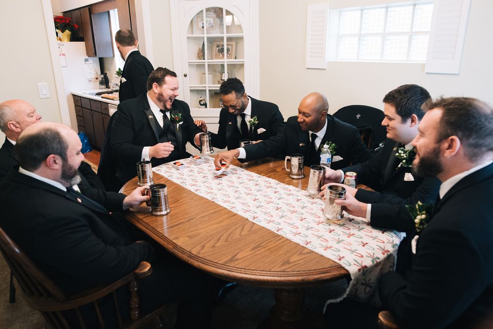 Getting ready photos at home.