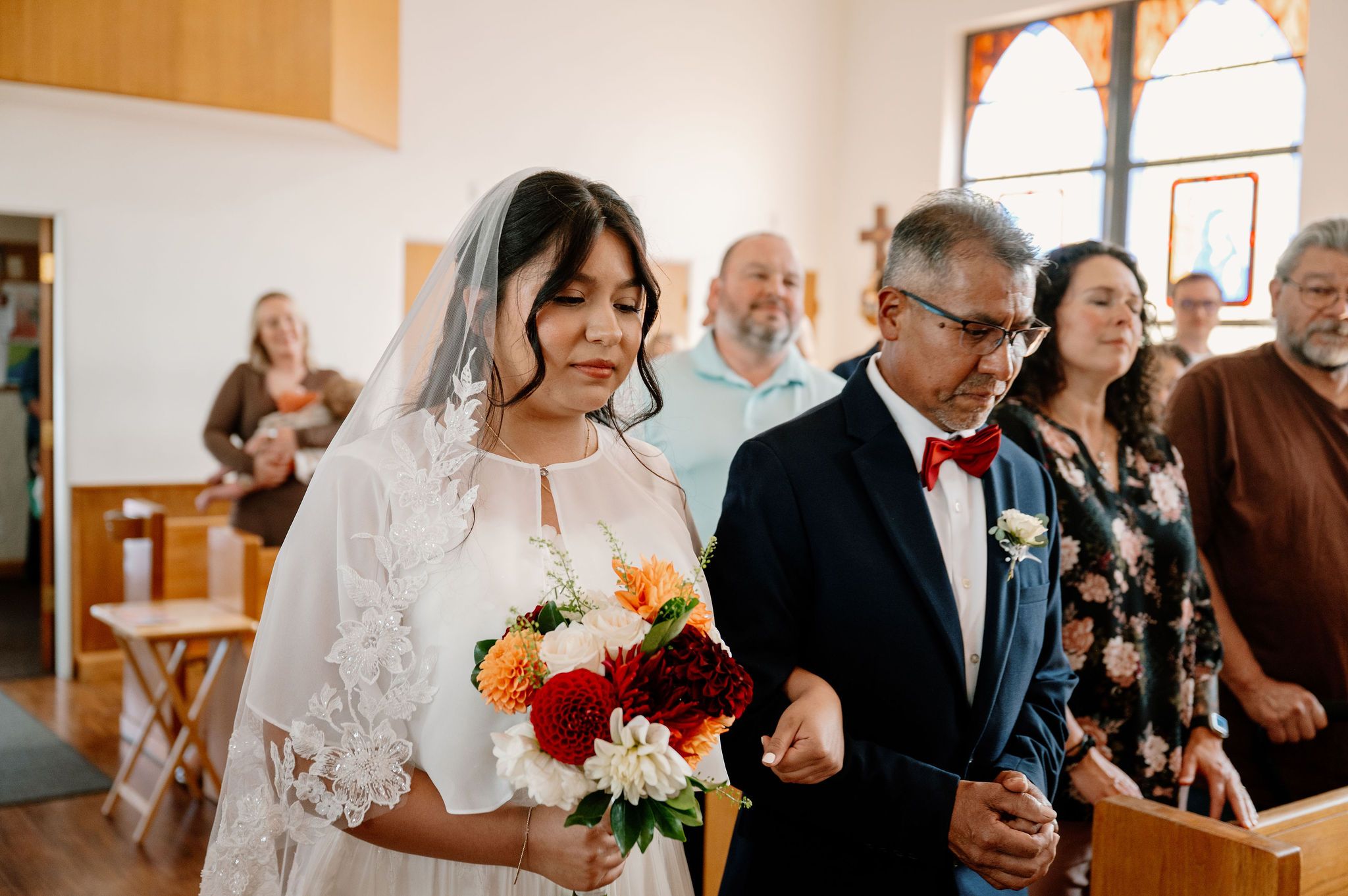 Catholic Church wedding ceremony in September