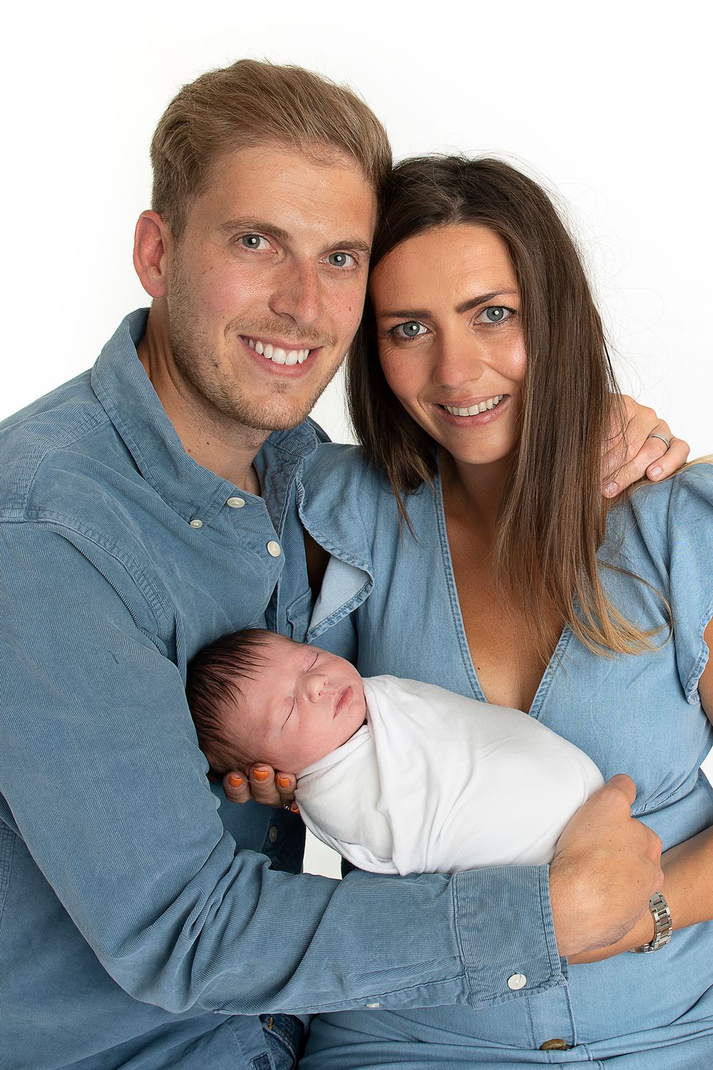 Newborn family photo near Goole. professional studio