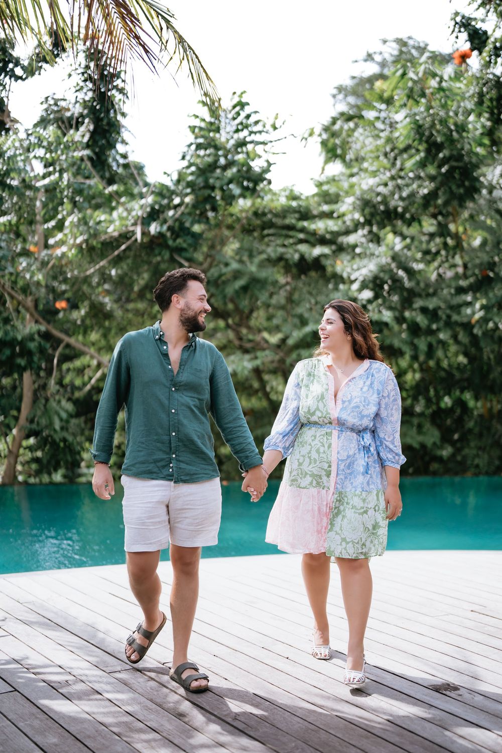 Lifestyle couple photoshoot at Adiwana Suweta with warm and relaxed vibes.