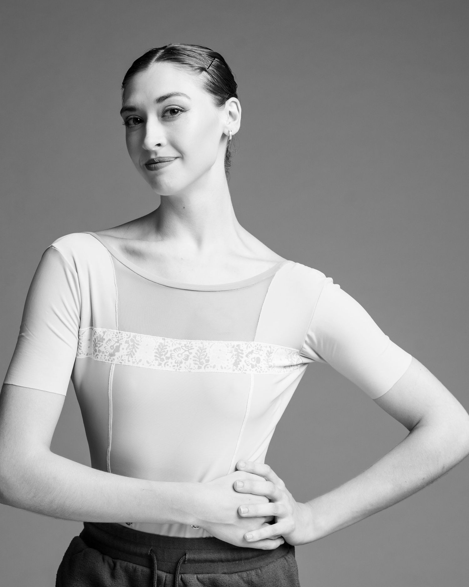 Professional Dancer headshots in Chicago studio capturing expressive portrait for dance school audition.