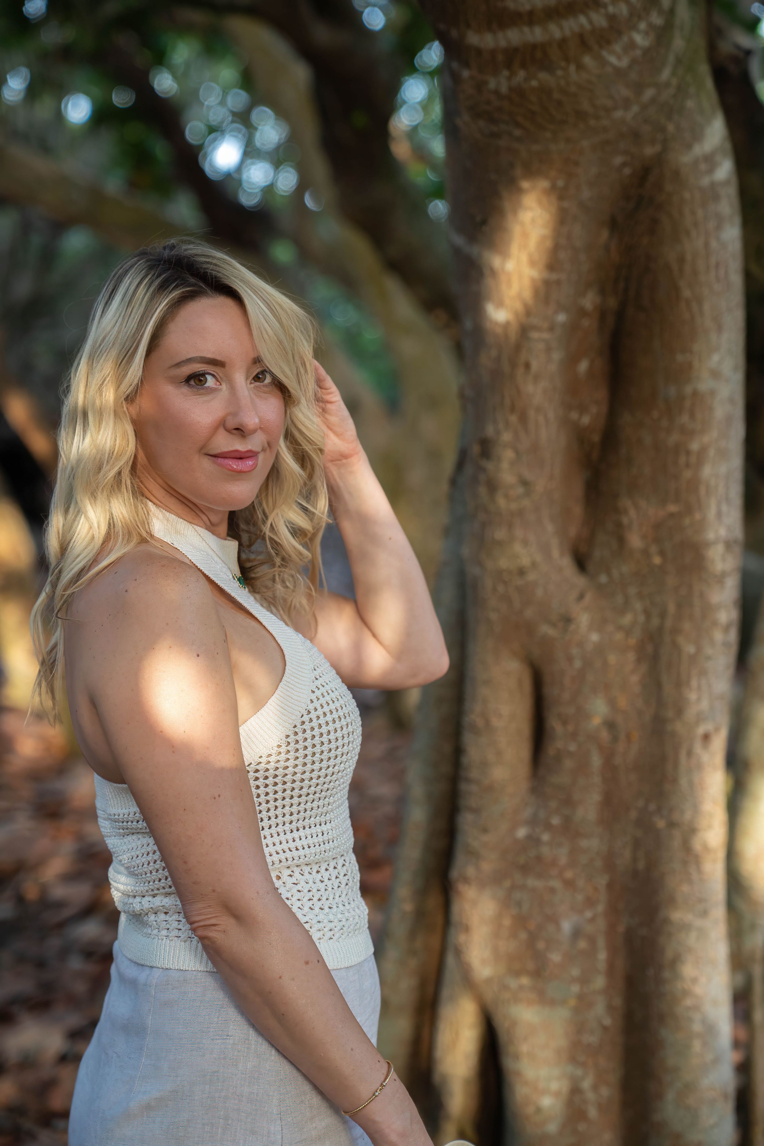 Client for individual portrait session in Coral Cove beach, Tequesta, Florida
