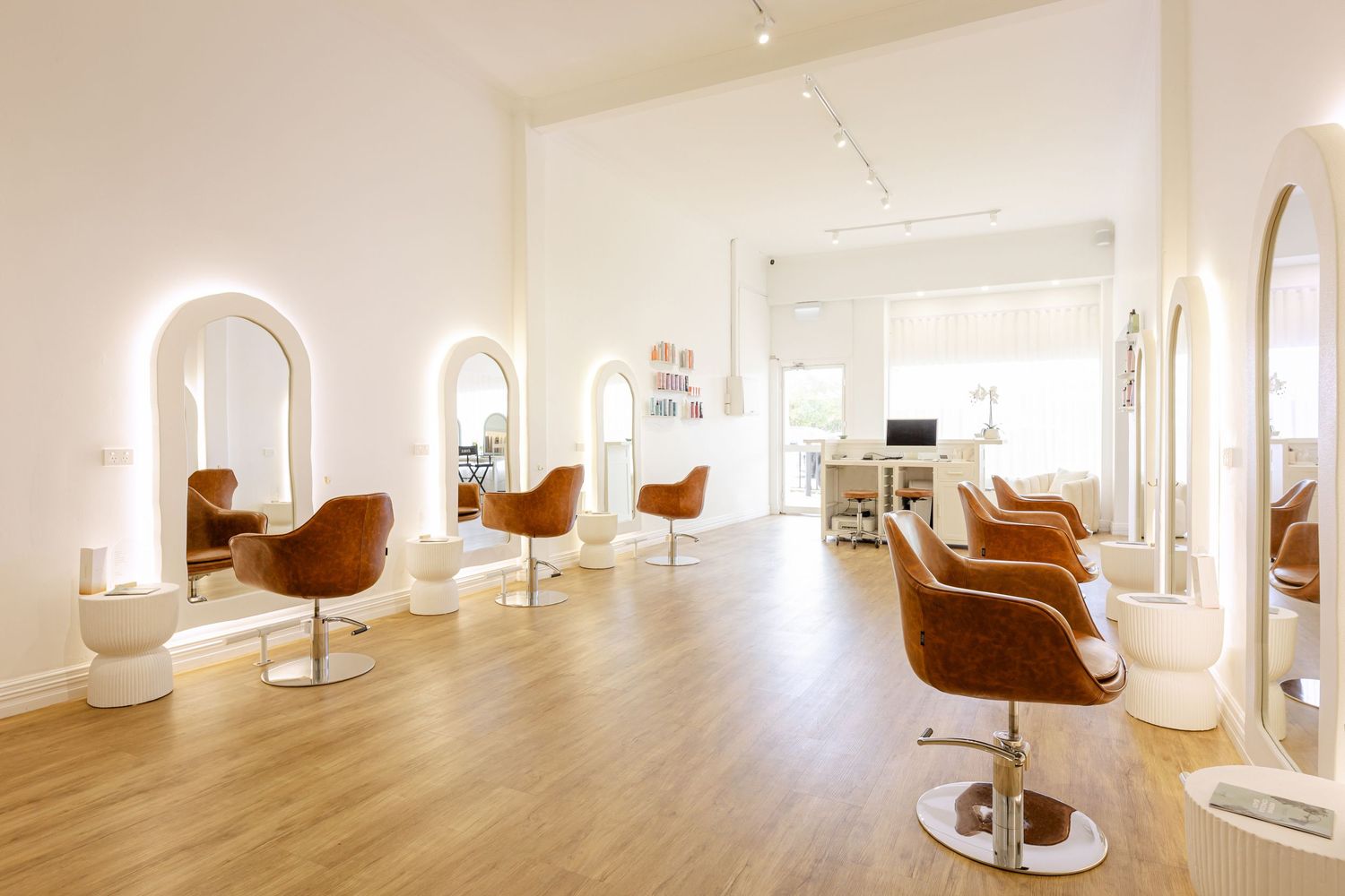 interior photos of Flourish Eco Salon, photography by Kirsten Graham