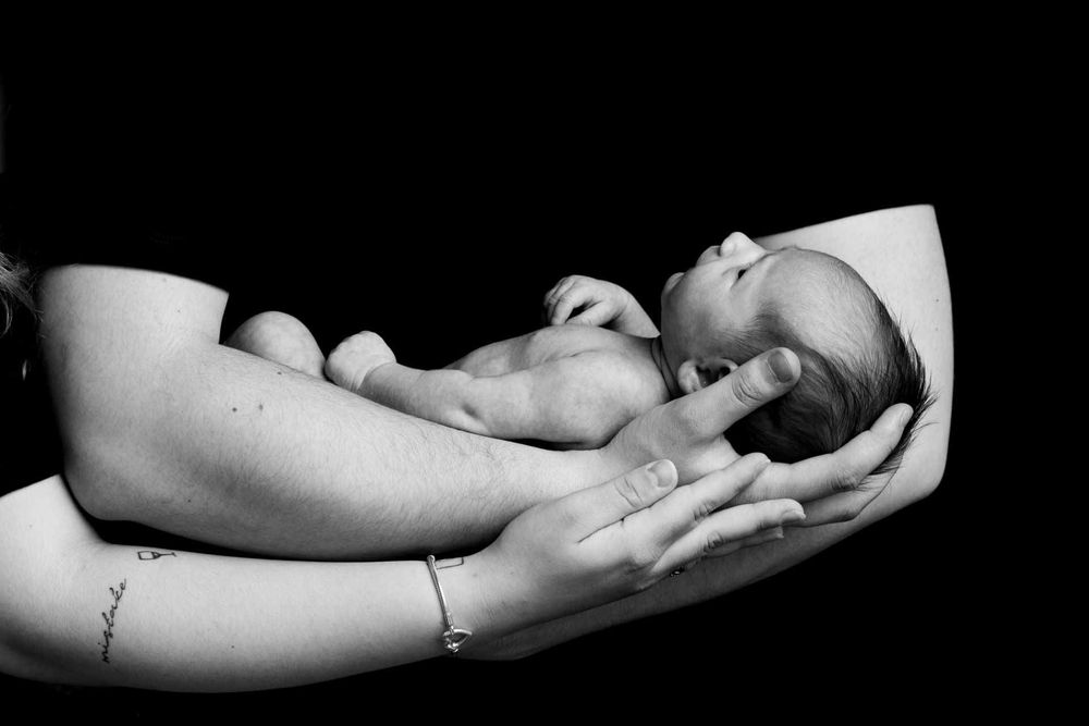 Artistic black and white close-up photograph with soft natural lighting.