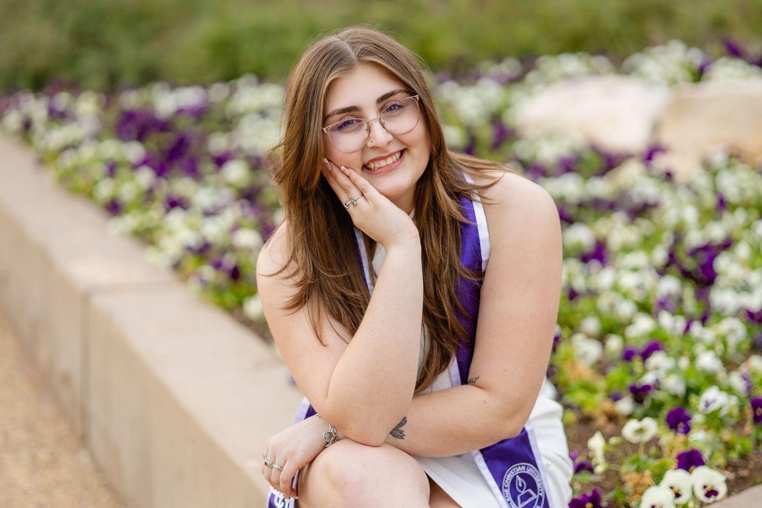High school senior girl graduating in wiley school district