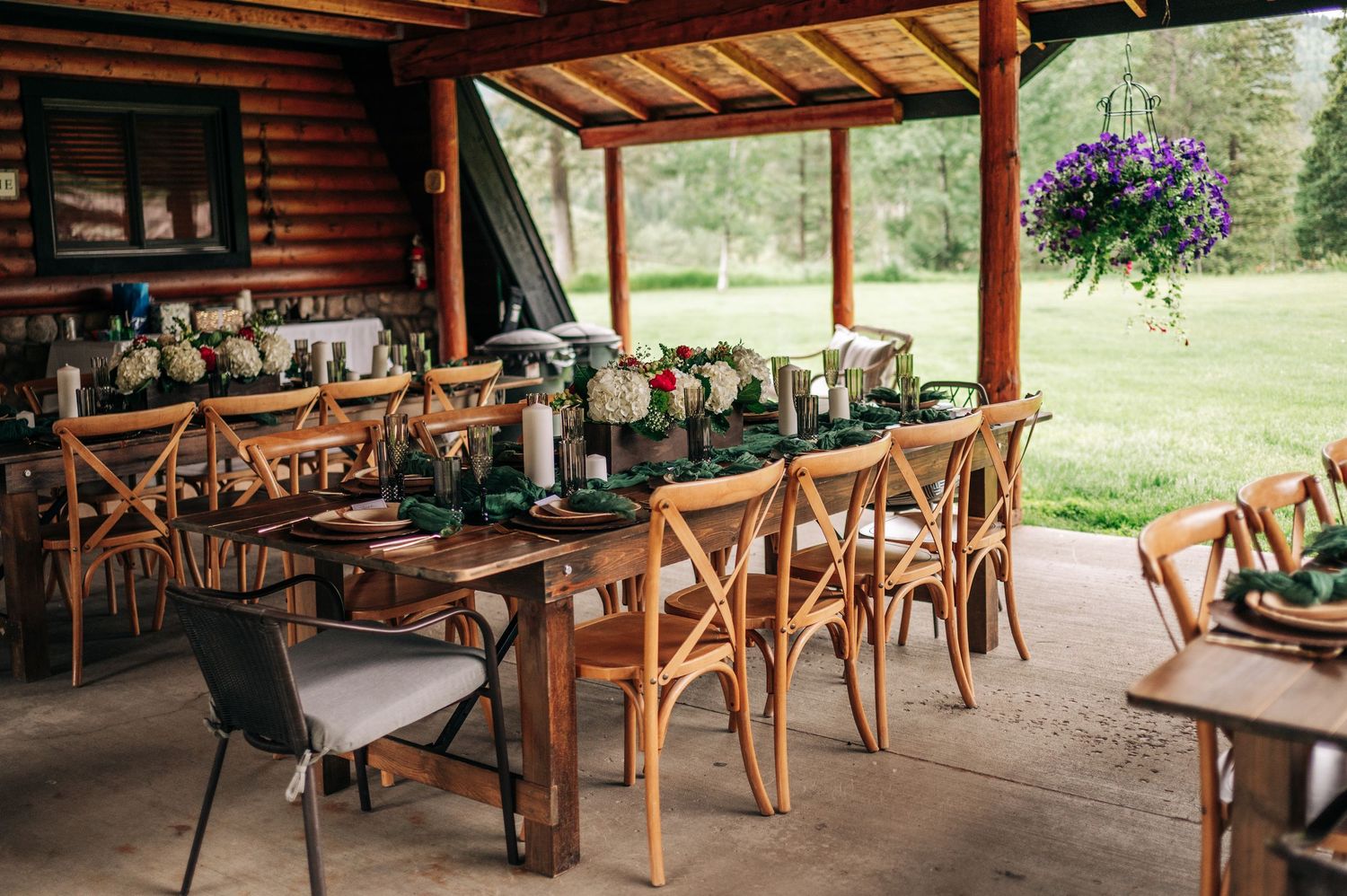 Micro Wedding reception at Airbnb in West Glacier