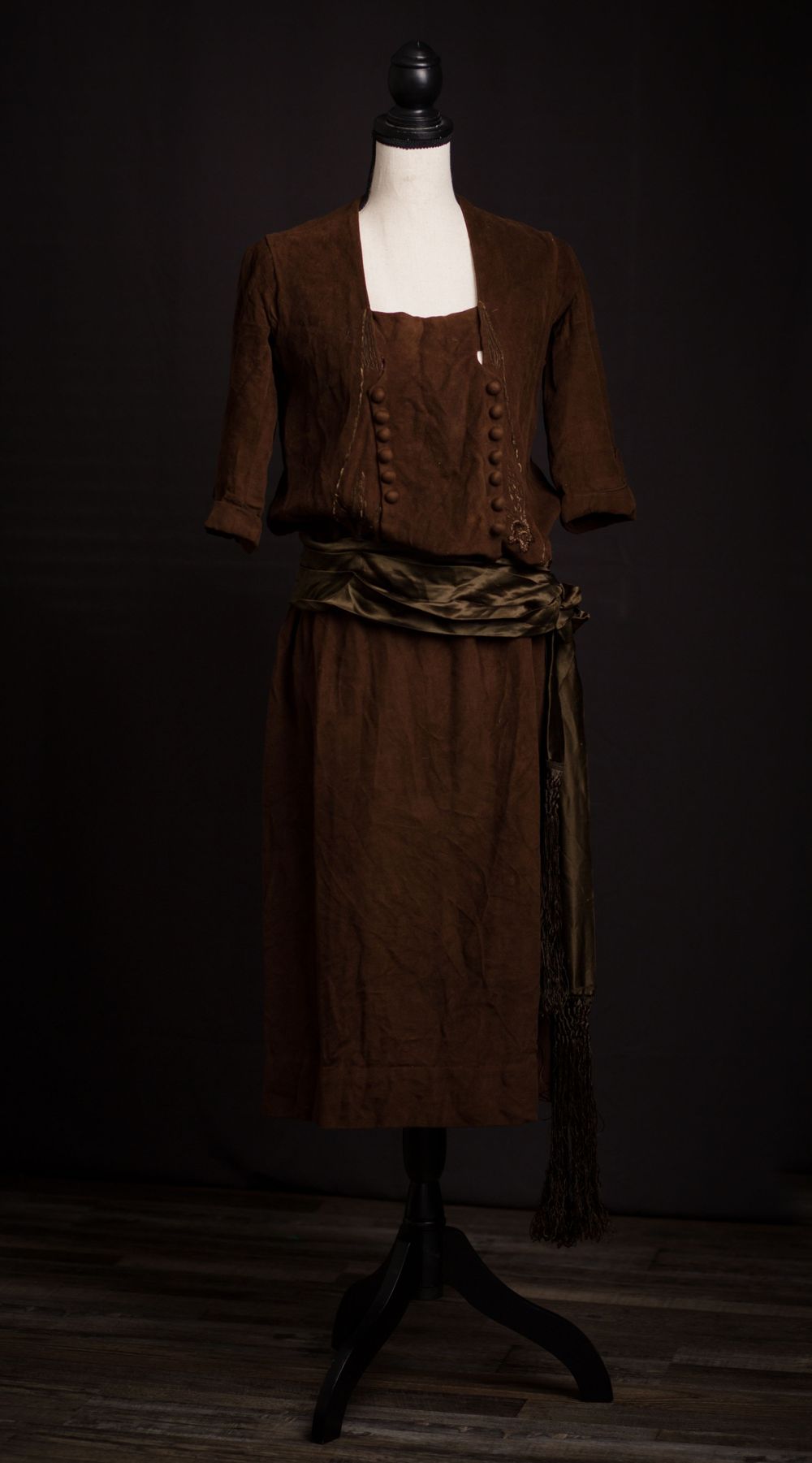 vintage brown dress size s/m