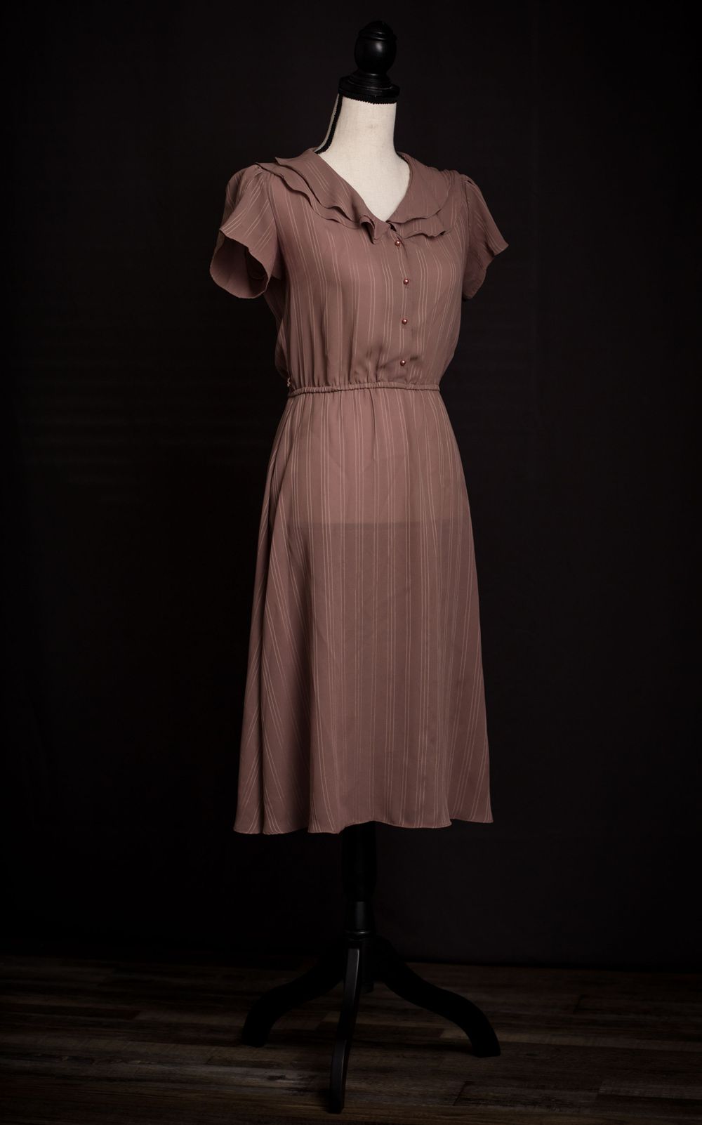 vintage 50s brown dress size s/m