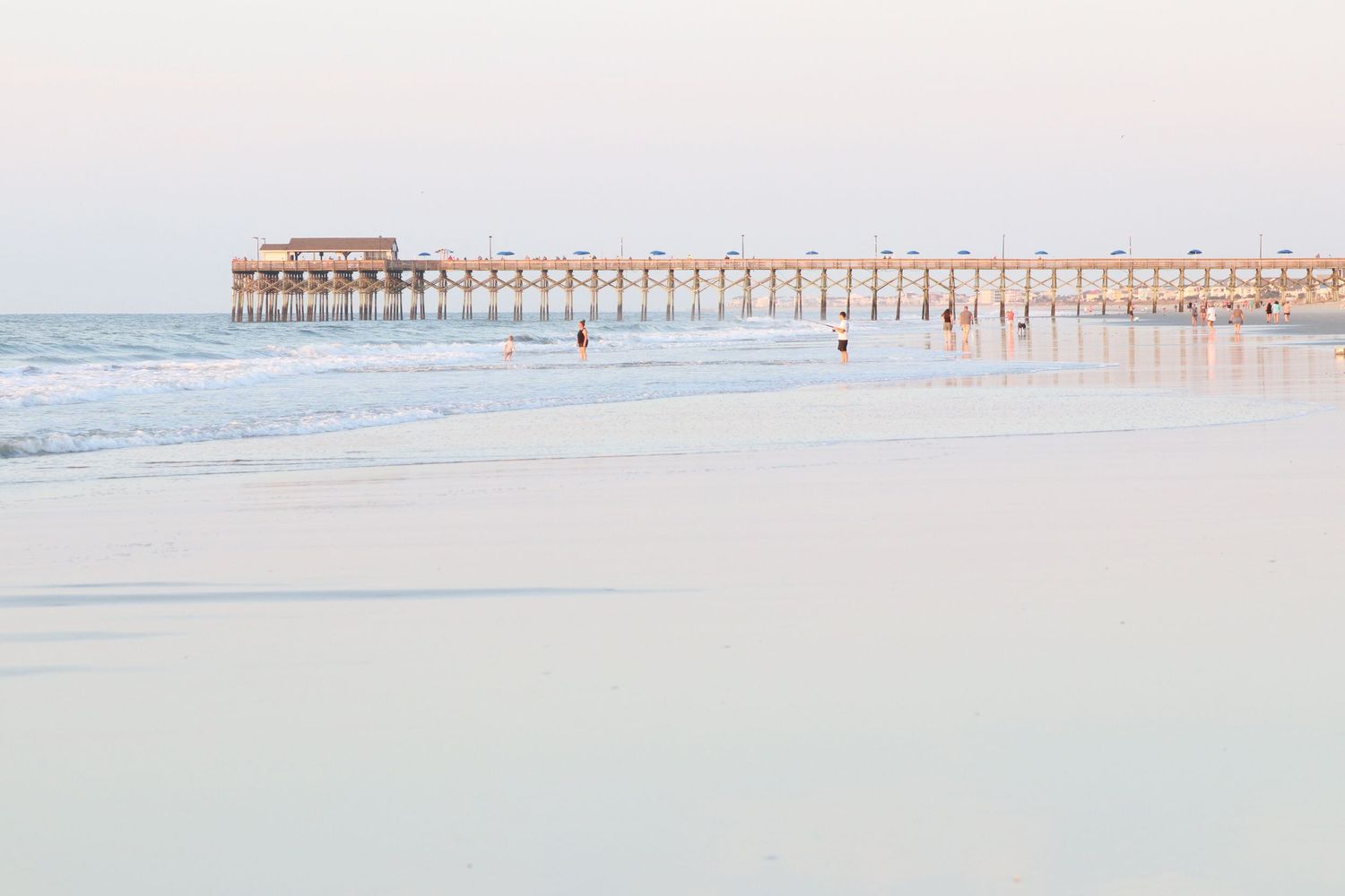 Myrtle Beach at sunrise in pastel shades
