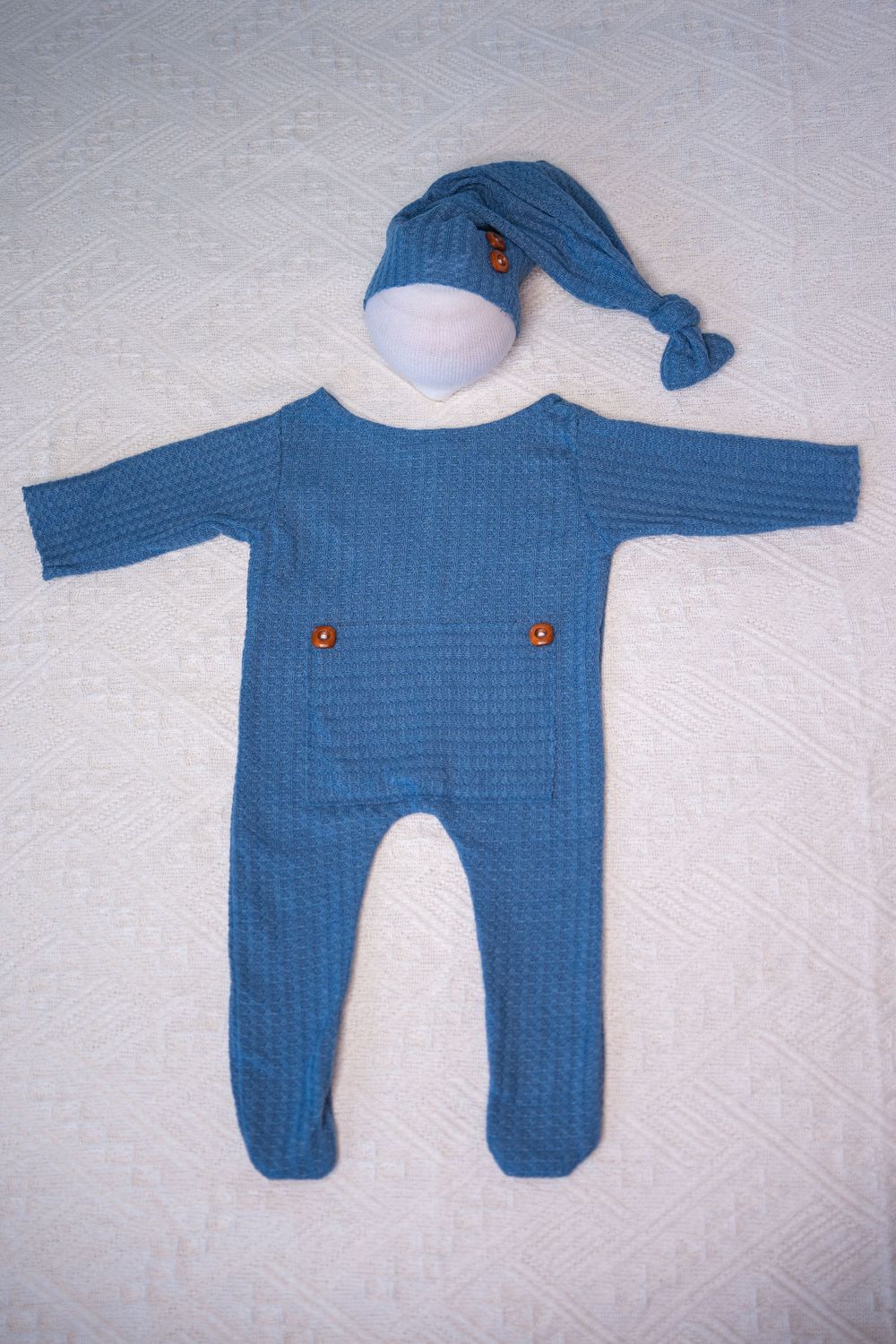 Blue sleepy newborn outfit