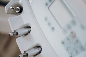 Dies ist eine Nahmaufnahme von Zahnarztbesteck direkt im Behandlungszimmer von Zahnarzt Dr. Lehmann in Helmstedt.