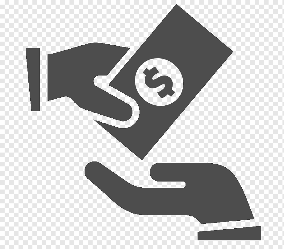 Set of payment and money transfer icons in dark gray silhouette style.