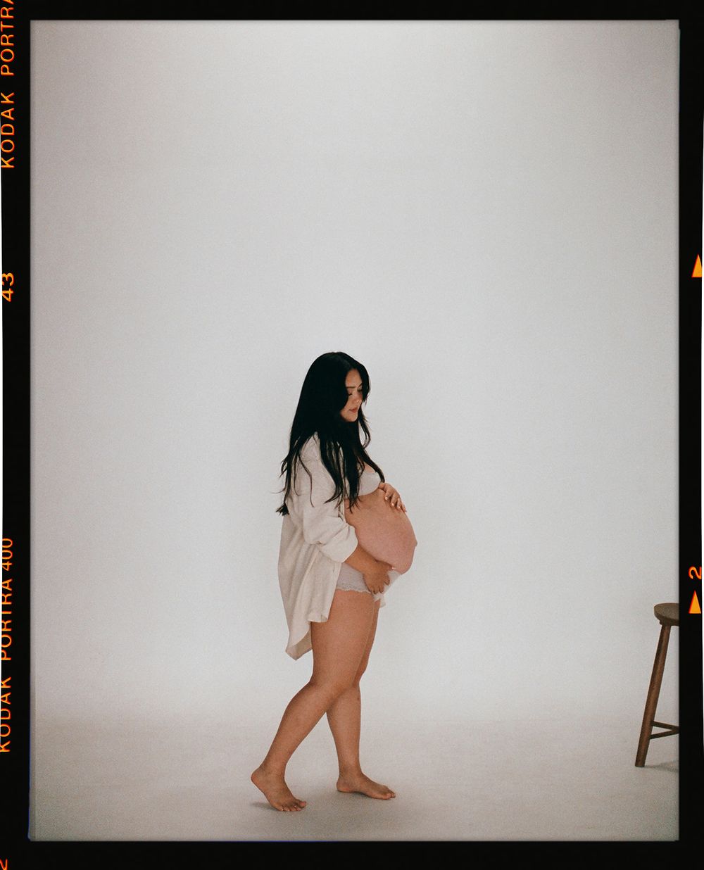 Maternity photos in a private studio in Orange California