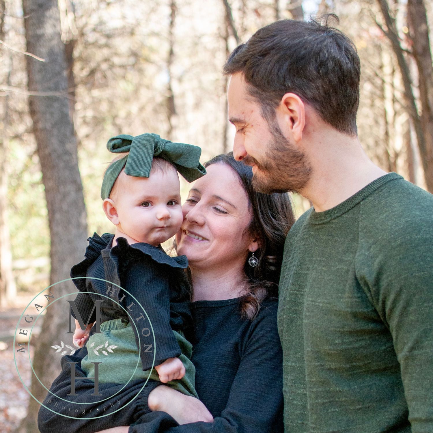 Parents with baby girl nature outdoor photo