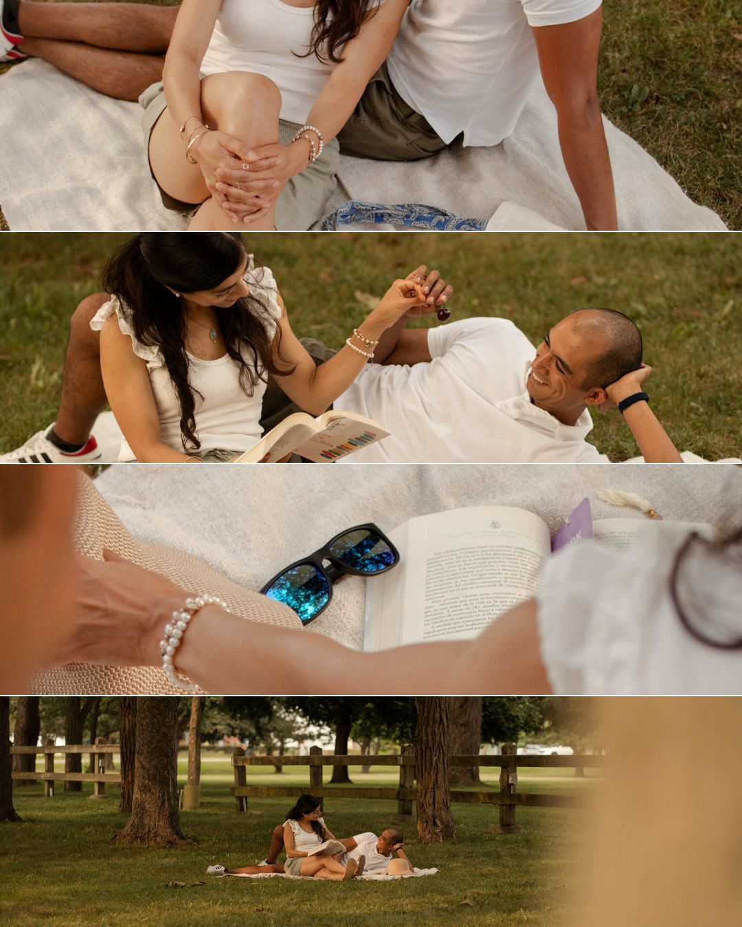 Kingston couple has Novella portraits taken during picnic lake ontario park