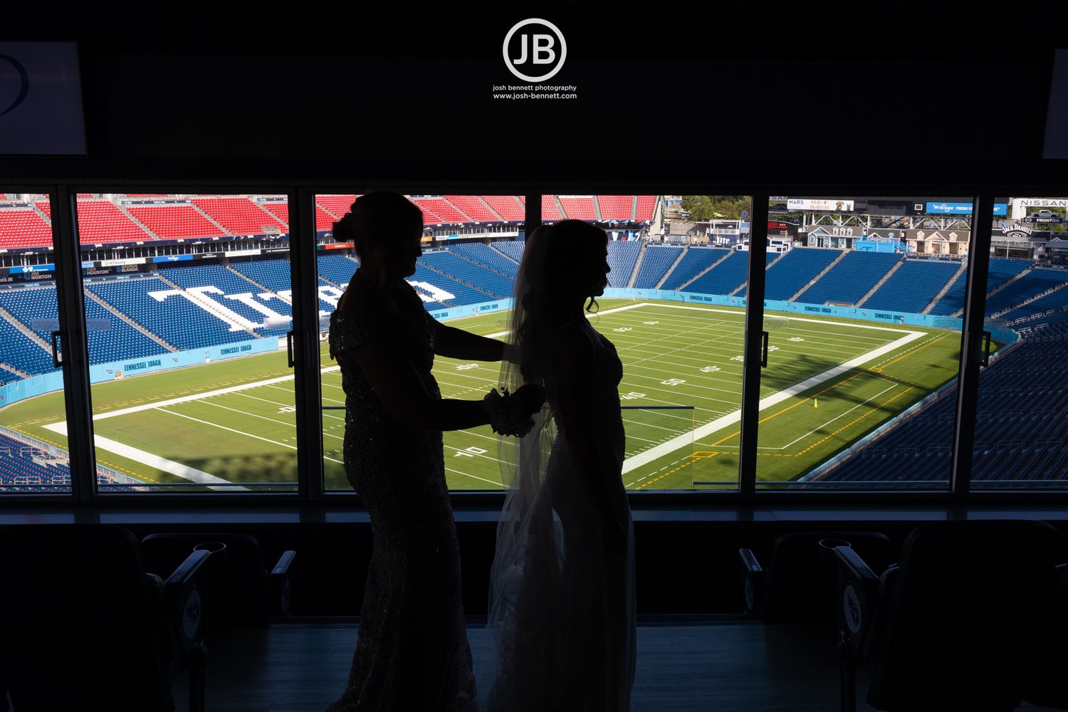 Wedding Preps. Nissan Stadium Wedding. TN Titans. By Nashville Wedding Photographer - Josh Bennett Photography