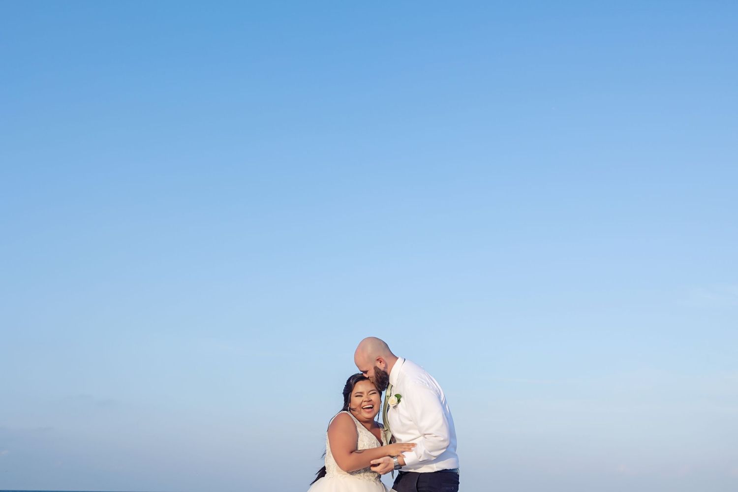 Bride and groom portrait at Grand Palladium Costa Mujeres Mexico