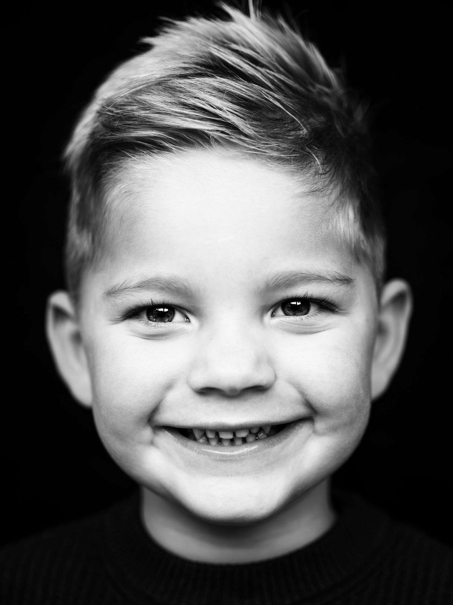 kinderportret zwart-wit