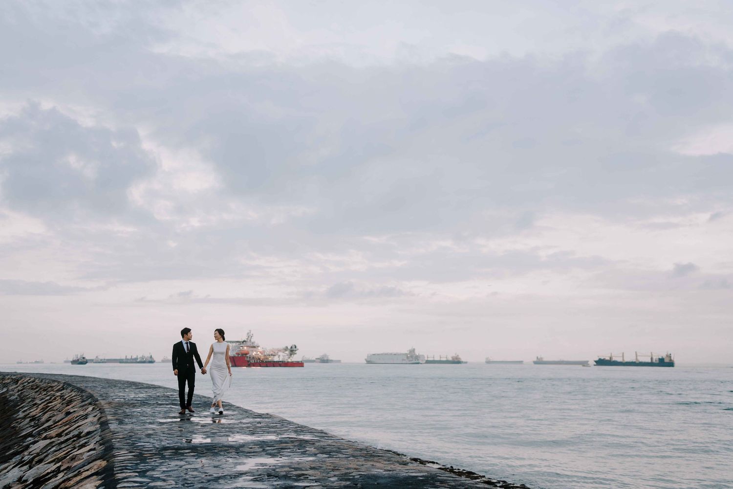 prewedding shoot at marina east park singapore