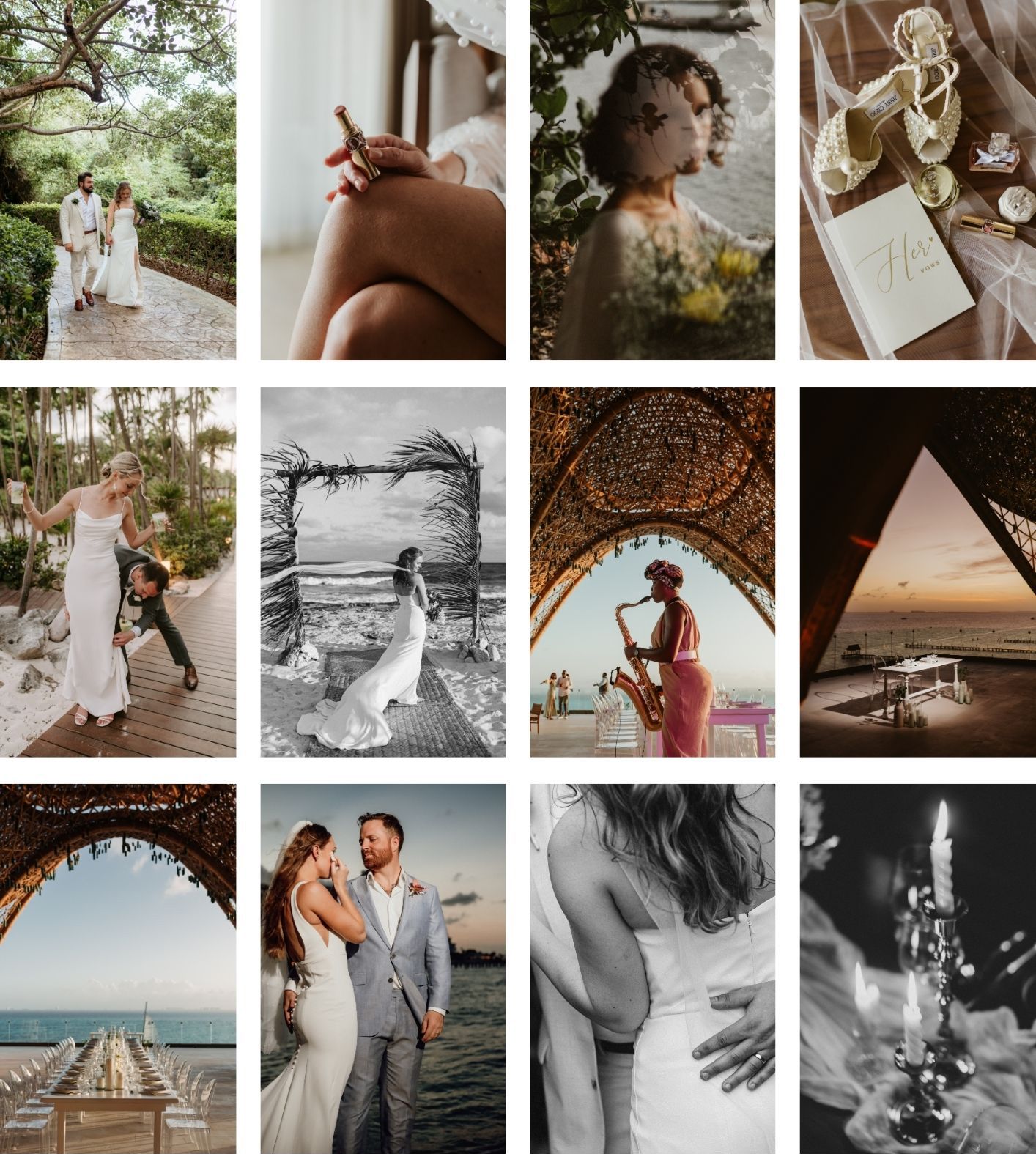 This is a mix of pictures, this is my portfolio, of pictures done in all Riviera Maya, Cancun, Tulum, Playa del Carmen
Mexico wedding photo