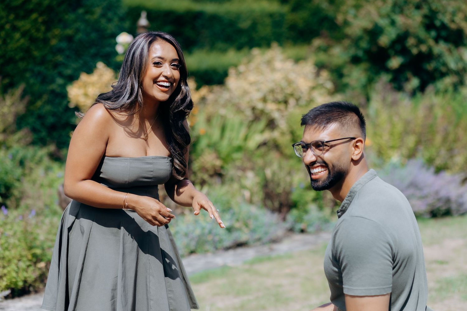 Surprise proposal captured by Cotswolds proposal photographer