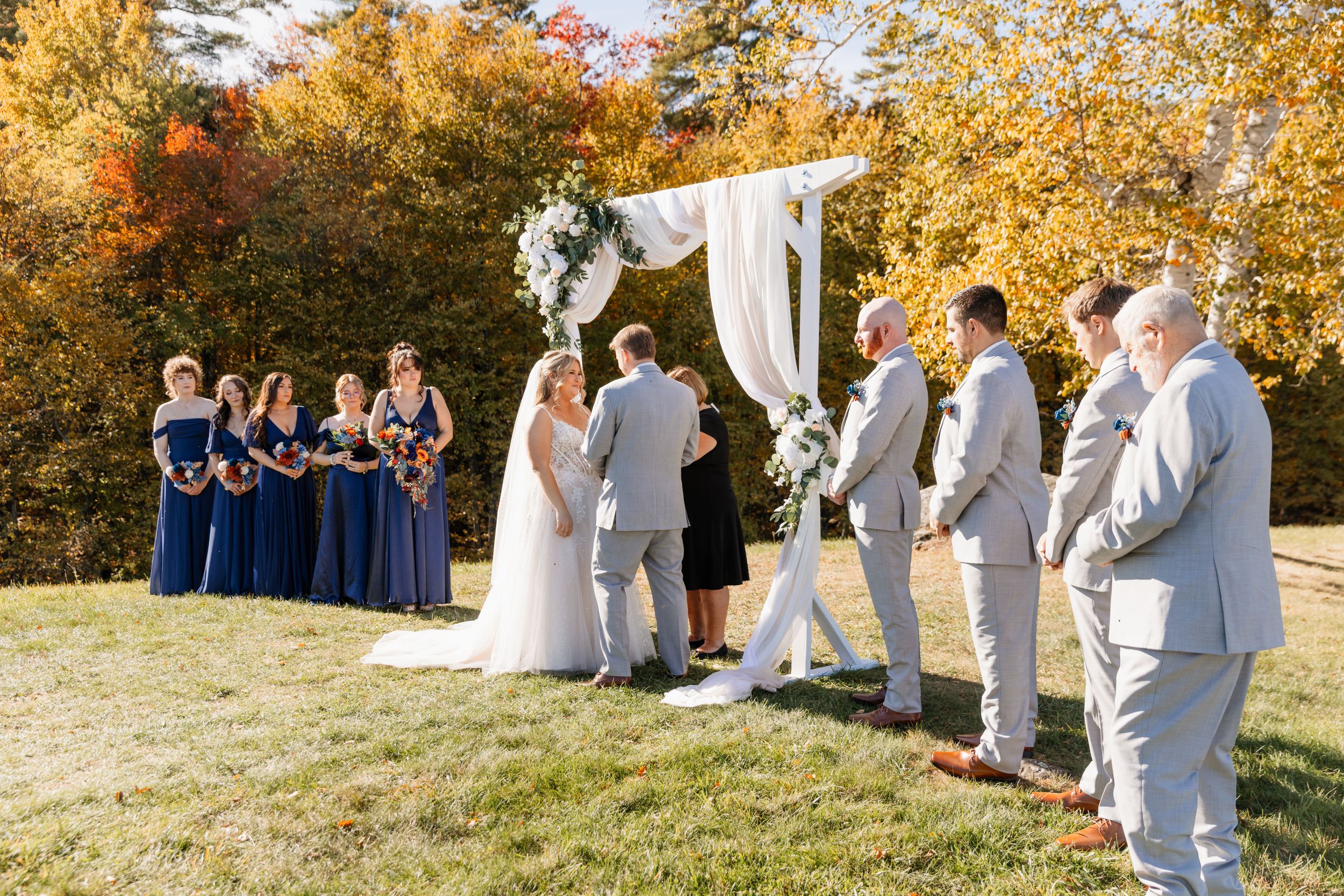 Kitz Farm Wedding Photographer NH  Southern NH Documentary Wedding Photographer NH Barn Wedding Venue Fall Wedding Ceremony New England